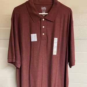Men’s New Polo Croft and Barrow 3Xl Tall Maroon shirt